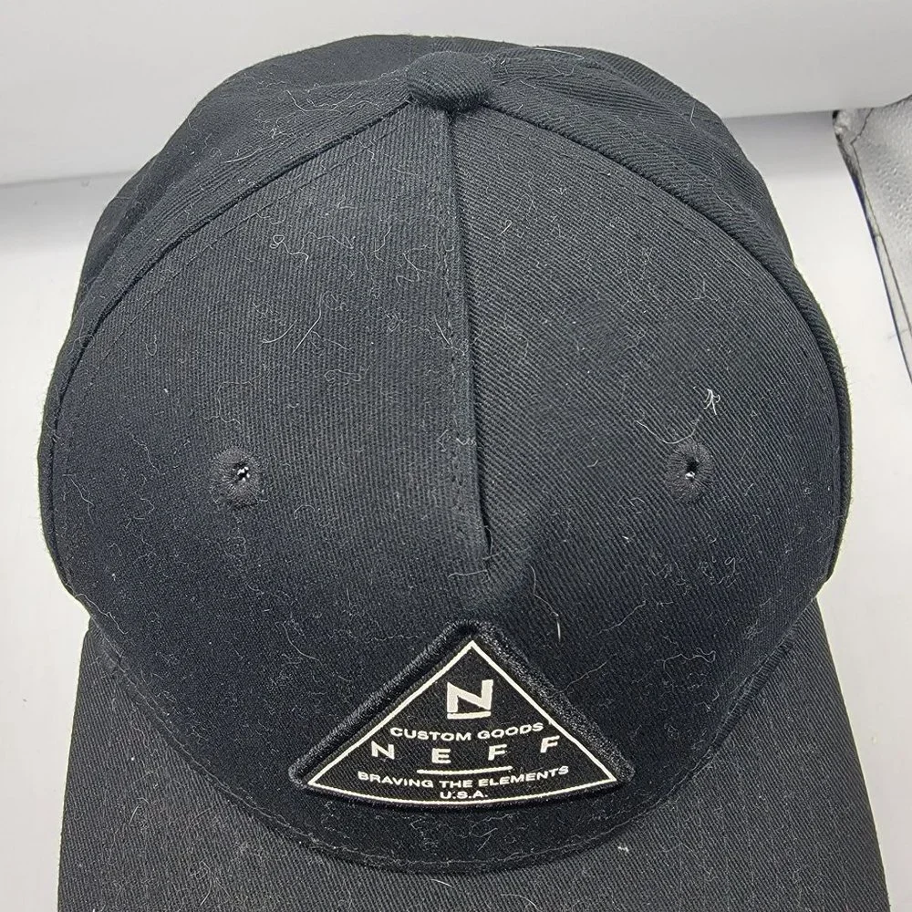 Neff Braving The Elements Skate Streetwear Black White Snapback Baseball Cap Hat_6
